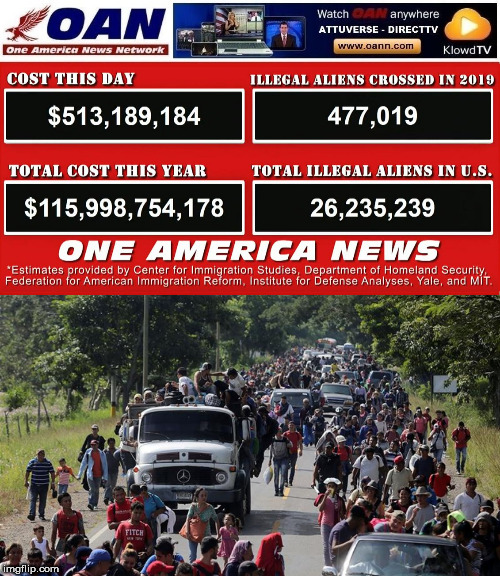 image tagged in illegal caravan,costs numbers | made w/ Imgflip meme maker