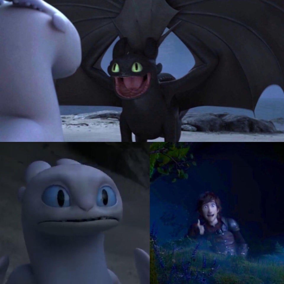 Toothless trying to impress Blank Meme Template