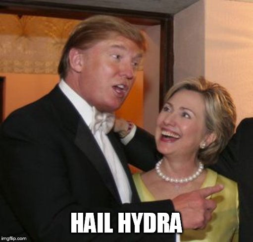 Hillary trump | HAIL HYDRA | image tagged in hillary trump | made w/ Imgflip meme maker