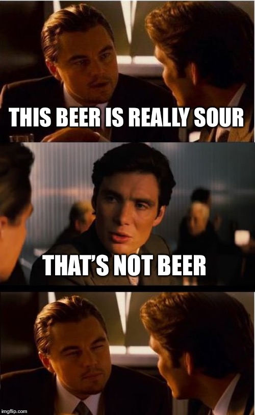 Inception Meme | THIS BEER IS REALLY SOUR; THAT’S NOT BEER | image tagged in memes,inception | made w/ Imgflip meme maker