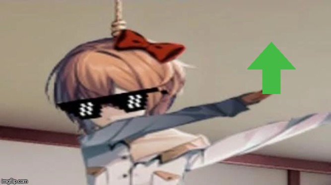 image tagged in sayori dab | made w/ Imgflip meme maker