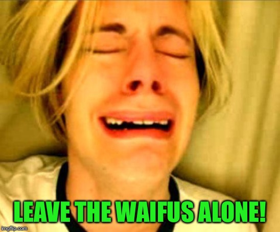 Leave Britney Alone | LEAVE THE WAIFUS ALONE! | image tagged in leave britney alone | made w/ Imgflip meme maker
