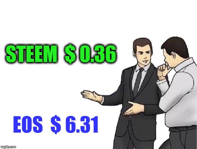 Car Salesman Slaps Hood Meme | STEEM  $ 0.36; EOS  $ 6.31 | image tagged in memes,car salesman slaps hood | made w/ Imgflip meme maker