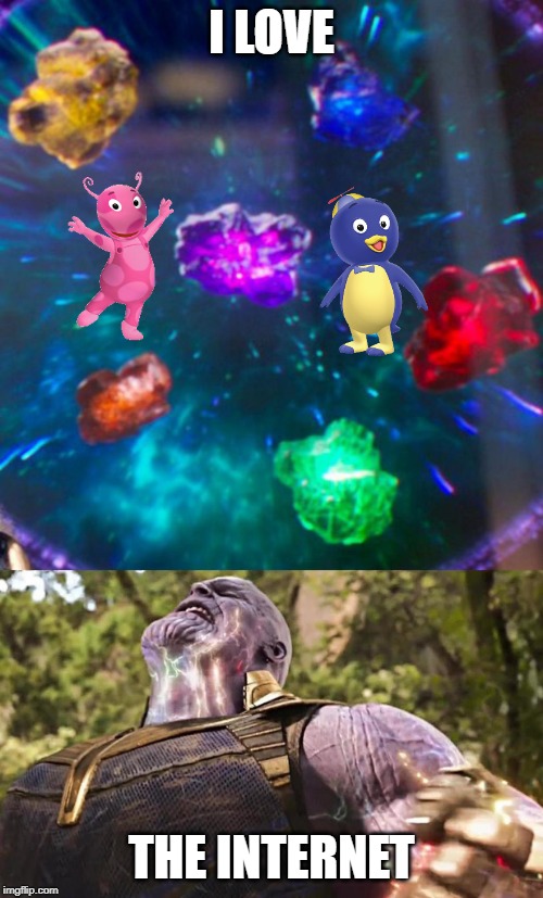 Thanos Infinity Stones | I LOVE; THE INTERNET | image tagged in thanos infinity stones | made w/ Imgflip meme maker