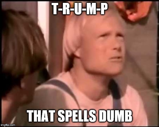 T r u m p spells dumb | T-R-U-M-P; THAT SPELLS DUMB | made w/ Imgflip meme maker