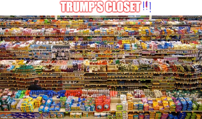 picking out a meme to submit | TRUMP'S CLOSET | image tagged in picking out a meme to submit | made w/ Imgflip meme maker