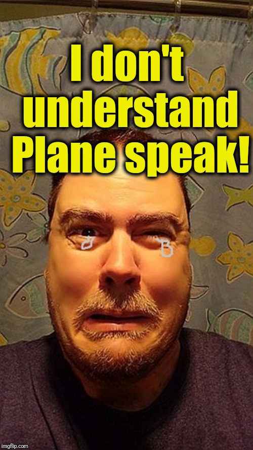 z1vljb | I don't understand Plane speak! | image tagged in z1vljb | made w/ Imgflip meme maker