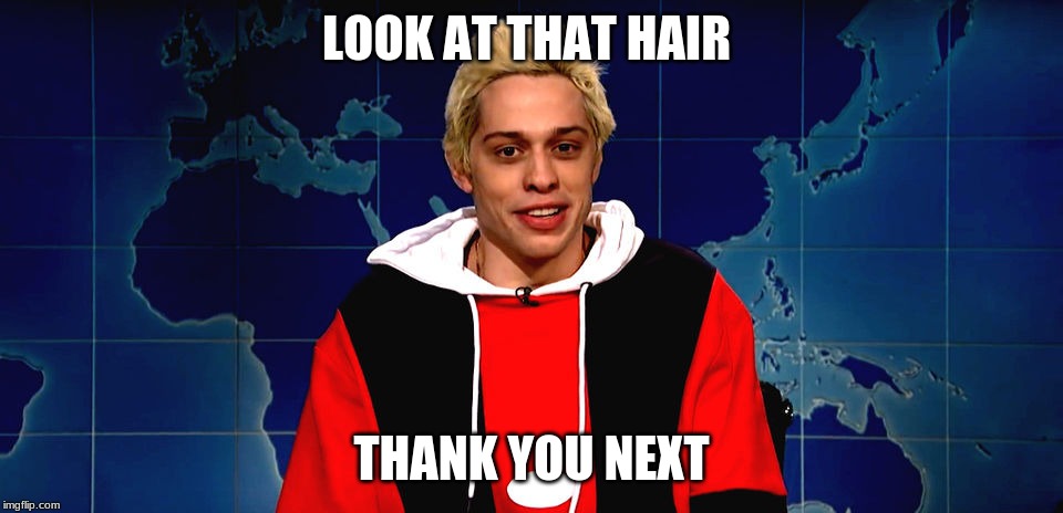That Hair | LOOK AT THAT HAIR; THANK YOU NEXT | image tagged in hair,thank you next | made w/ Imgflip meme maker