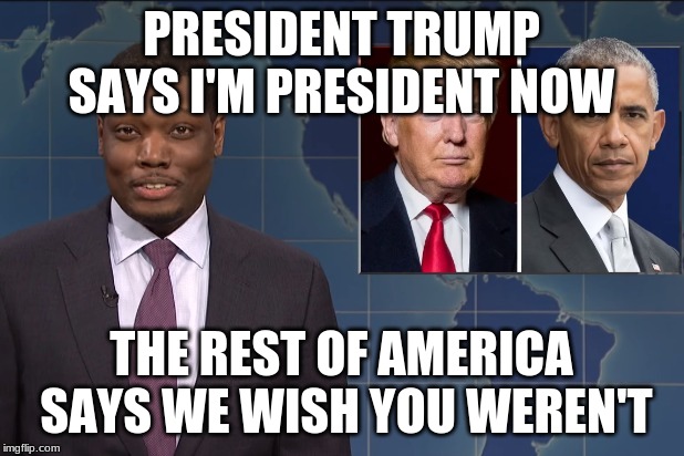 America Vs Trump | PRESIDENT TRUMP SAYS I'M PRESIDENT NOW; THE REST OF AMERICA SAYS WE WISH YOU WEREN'T | image tagged in donald trump,america | made w/ Imgflip meme maker