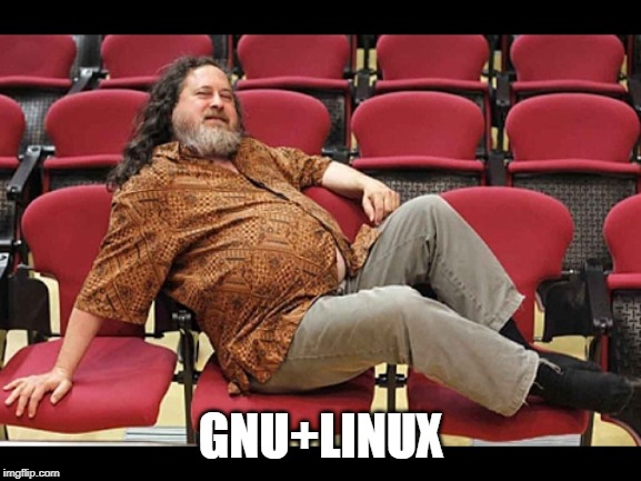 GNU+Linux | GNU+LINUX | image tagged in gnu,linux,richard stallman | made w/ Imgflip meme maker