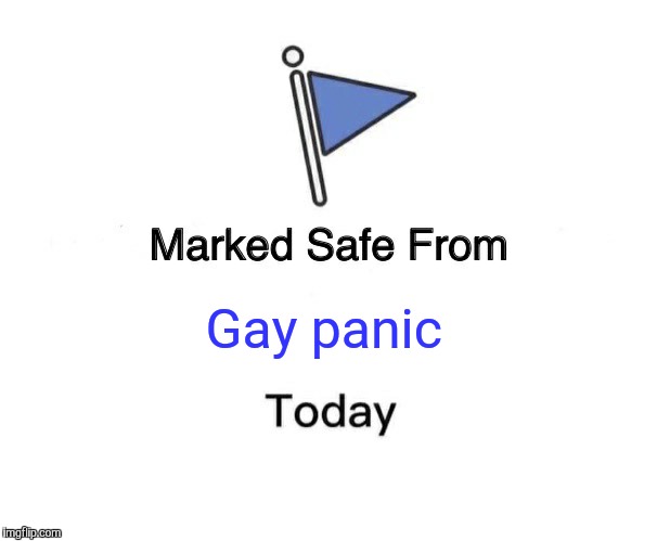 Marked Safe From Meme | Gay panic | image tagged in memes,marked safe from | made w/ Imgflip meme maker
