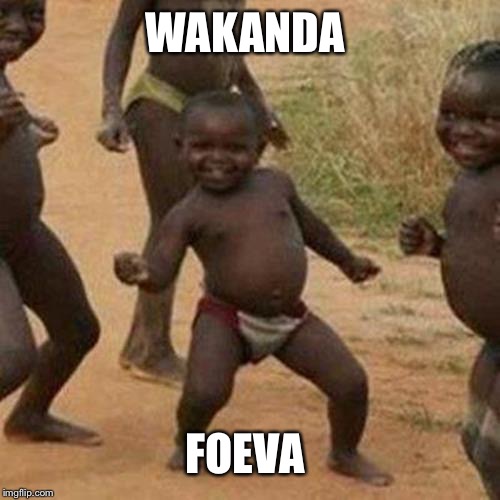 Third World Success Kid | WAKANDA; FOEVA | image tagged in memes,third world success kid | made w/ Imgflip meme maker