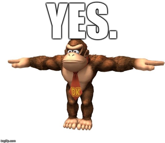 what  dreams are made of | YES. | image tagged in donkey kong t-pose | made w/ Imgflip meme maker