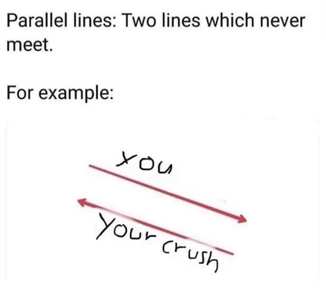 Parallel Lines That Never Meet Blank Meme Template