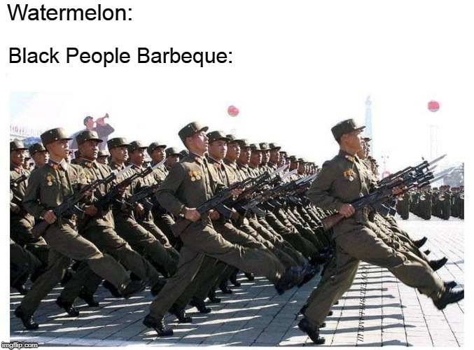 many march watermelon black people barbeque Blank Meme Template