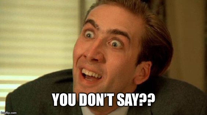 Nicolas Cage | YOU DON’T SAY?? | image tagged in nicolas cage | made w/ Imgflip meme maker