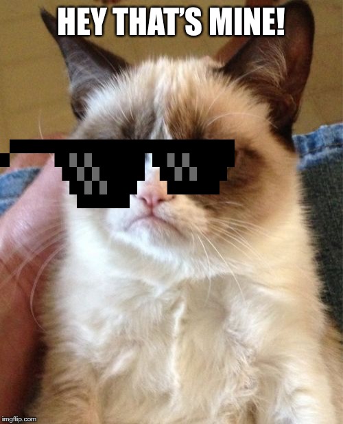 Grumpy Cat Meme | HEY THAT’S MINE! | image tagged in memes,grumpy cat | made w/ Imgflip meme maker
