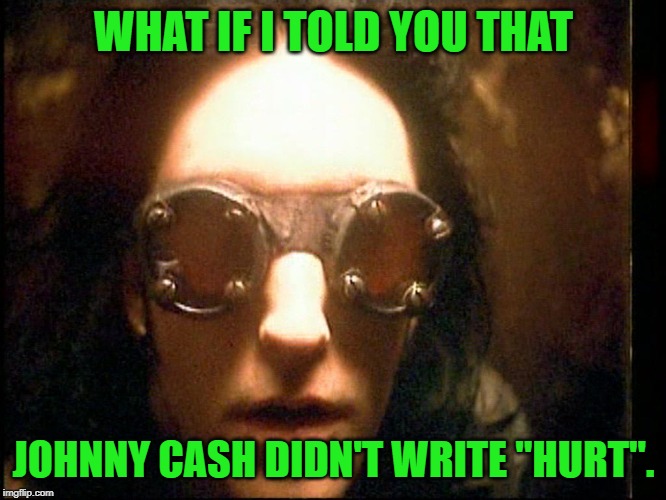 It irritates me that so many people think he did! | WHAT IF I TOLD YOU THAT; JOHNNY CASH DIDN'T WRITE "HURT". | image tagged in memes,trent reznor,hurt,nixieknox | made w/ Imgflip meme maker