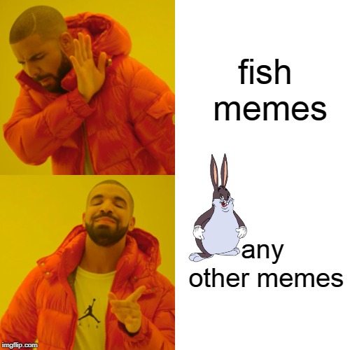 Drake Hotline Bling Meme | fish memes; any other memes | image tagged in memes,drake hotline bling | made w/ Imgflip meme maker