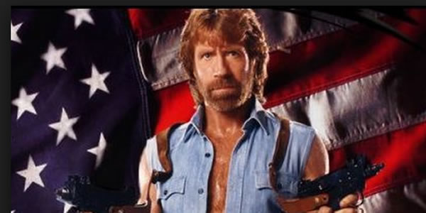 Patriotic as Chuck Norris Blank Meme Template