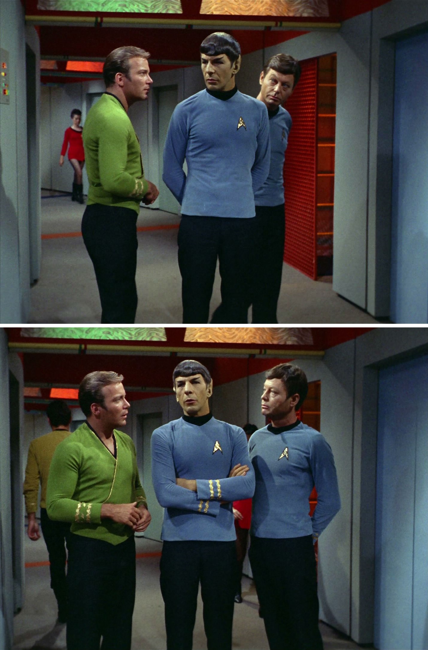 Kirk Spock McCoy Satan Blank Meme Template