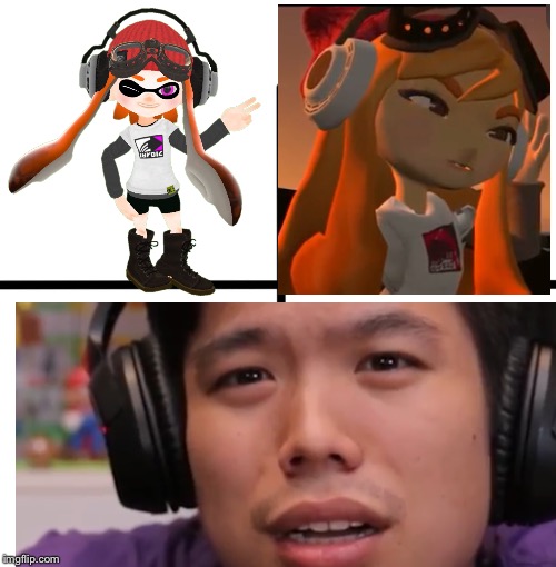 What The Hell happened to Meggy!!! | image tagged in smg4,splatoon,anime | made w/ Imgflip meme maker