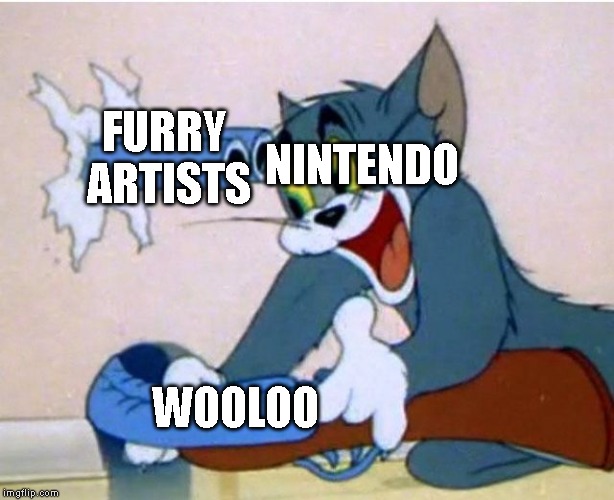 Tom and Jerry | FURRY ARTISTS; NINTENDO; WOOLOO | image tagged in tom and jerry,nintendo | made w/ Imgflip meme maker