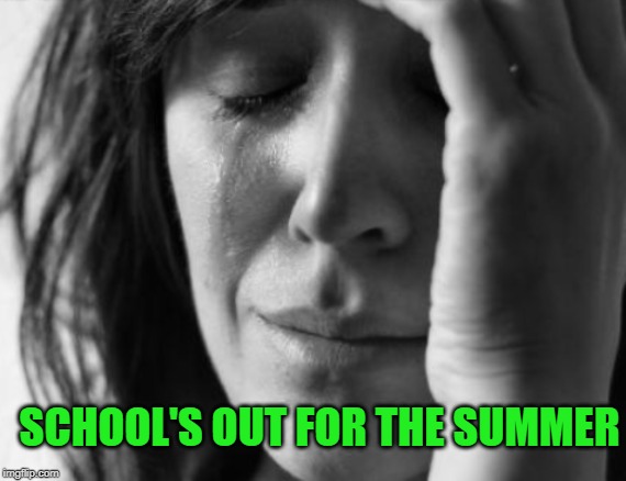 regret | SCHOOL'S OUT FOR THE SUMMER | image tagged in regret | made w/ Imgflip meme maker