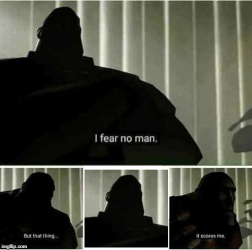 Fear nobody, only yourself | image tagged in i fear no man | made w/ Imgflip meme maker