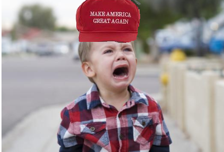 High Quality Crying Trump Kid Blank Meme Template