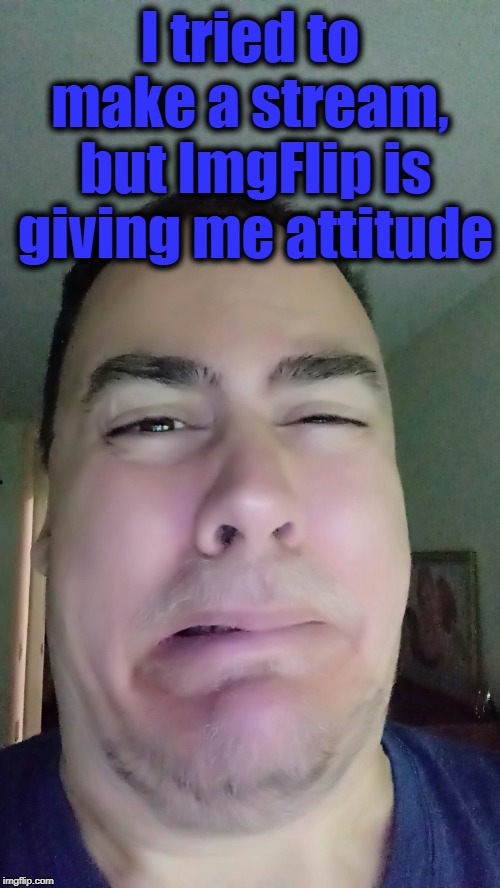 I tried to make a stream,  but ImgFlip is giving me attitude | made w/ Imgflip meme maker