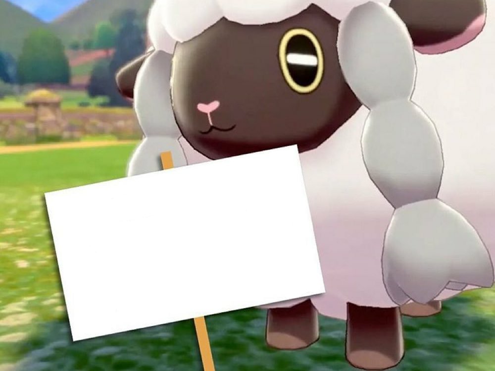 Wooloo Sign Blank Meme Template