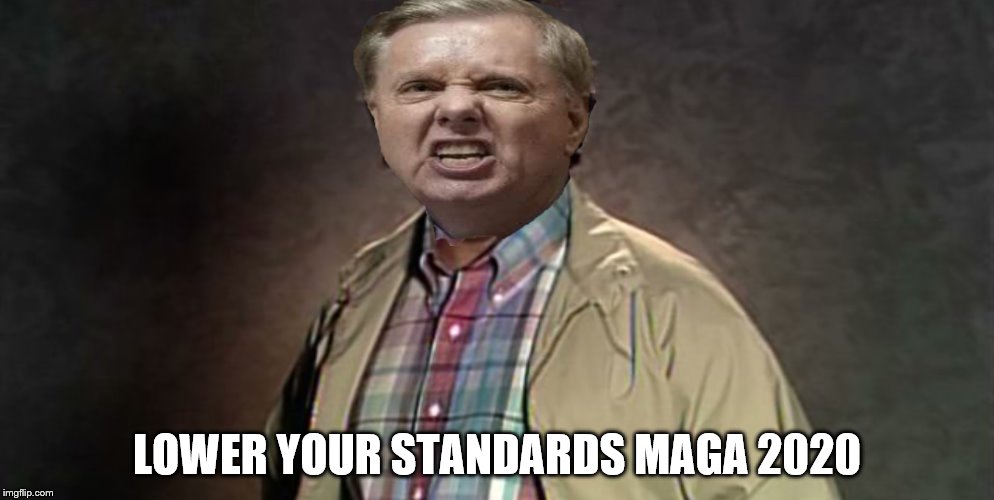 lower your standards MAGA2028 | LOWER YOUR STANDARDS
MAGA 2020 | image tagged in lindsey graham | made w/ Imgflip meme maker