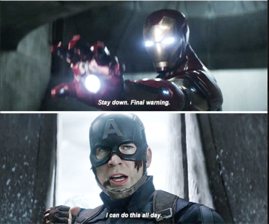 Iron Man and Captain America Blank Template Imgflip