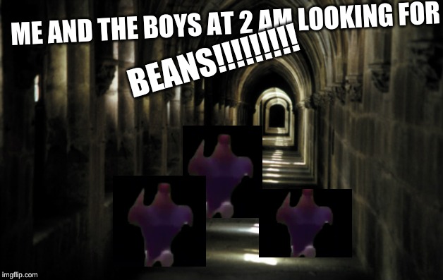 GOTTA GET DEM BEANS | ME AND THE BOYS AT 2 AM LOOKING FOR; BEANS!!!!!!!!! | image tagged in fun | made w/ Imgflip meme maker