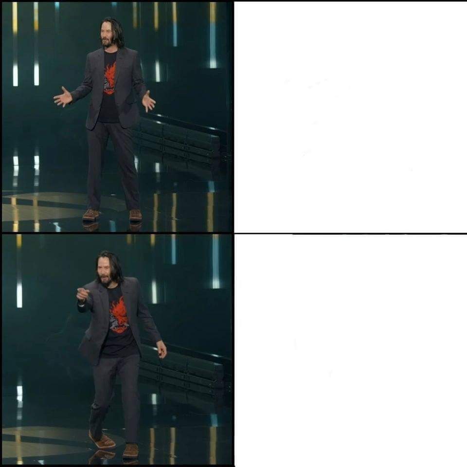 Wholesome Keanu Reeves thinks You're Breathtaking Blank Meme Template