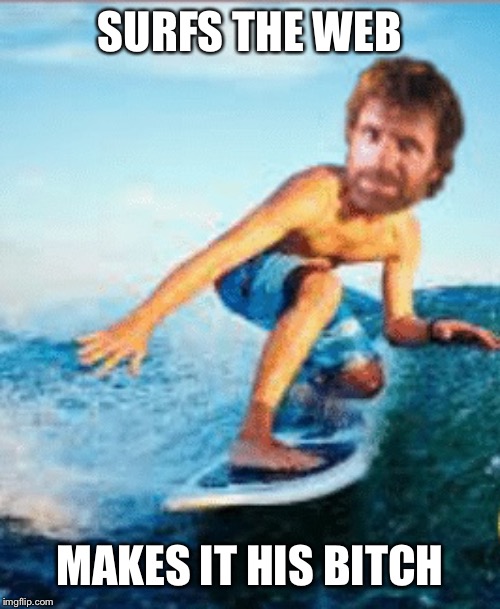 SURFS THE WEB MAKES IT HIS B**CH | made w/ Imgflip meme maker