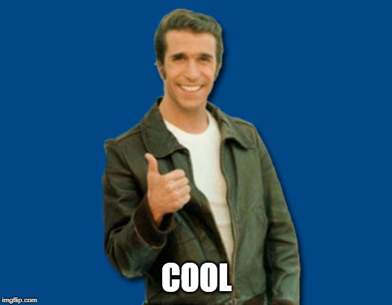 the Fonz | COOL | image tagged in the fonz | made w/ Imgflip meme maker