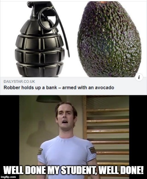 Self Defense Against Fresh Fruit | WELL DONE MY STUDENT, WELL DONE! | image tagged in monty python | made w/ Imgflip meme maker