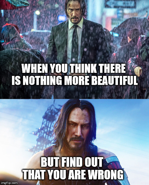 CD Project I love you | WHEN YOU THINK THERE IS NOTHING MORE BEAUTIFUL; BUT FIND OUT THAT YOU ARE WRONG | image tagged in gaming | made w/ Imgflip meme maker