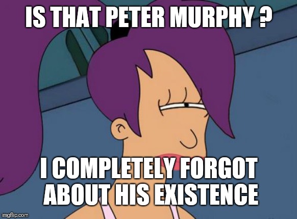 Futurama Leela Meme | IS THAT PETER MURPHY ? I COMPLETELY FORGOT ABOUT HIS EXISTENCE | image tagged in memes,futurama leela | made w/ Imgflip meme maker