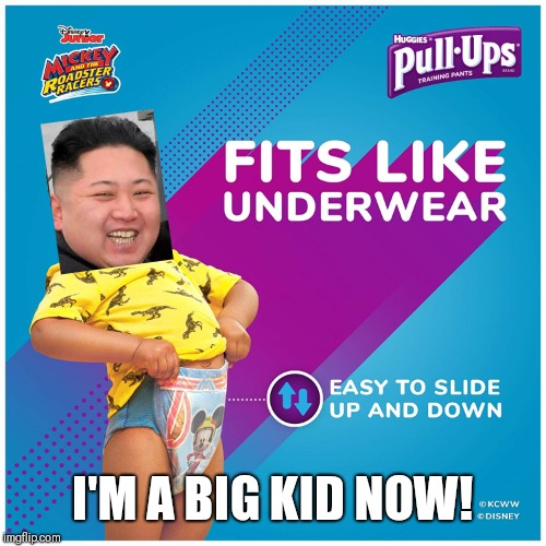 pull ups | I'M A BIG KID NOW! | image tagged in pull ups | made w/ Imgflip meme maker