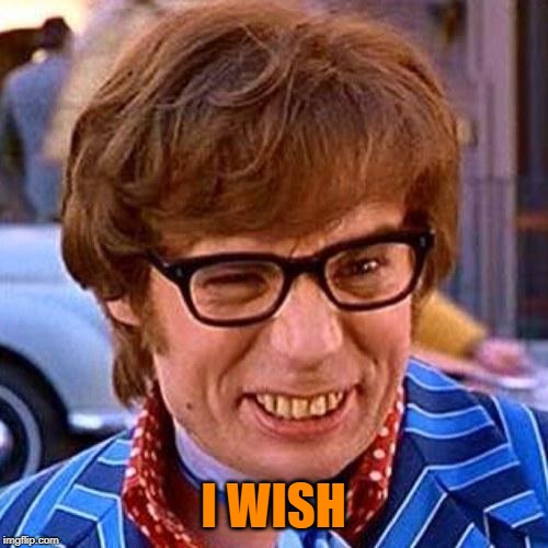 Austin Powers Wink | I WISH | image tagged in austin powers wink | made w/ Imgflip meme maker