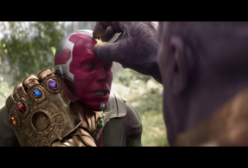 Thanos taking the mind stone Blank Meme Template