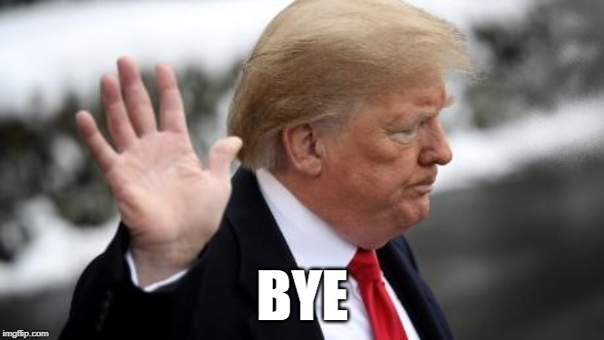 Trump Bye | BYE | image tagged in trump,donald,bye,felicia,bye felicia | made w/ Imgflip meme maker