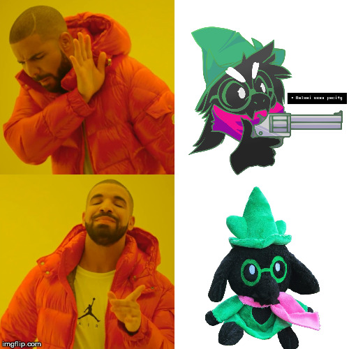 Drake's (and my) opinions on Ralsei | image tagged in memes,drake hotline bling,ralsei | made w/ Imgflip meme maker