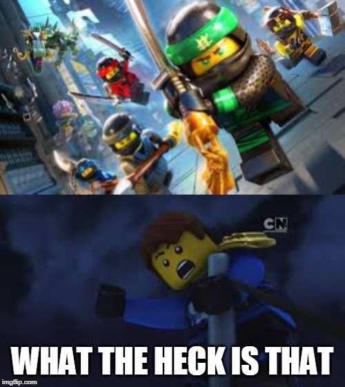 WHAT THE HECK IS THAT | image tagged in ninjago jay,lego ninjago | made w/ Imgflip meme maker