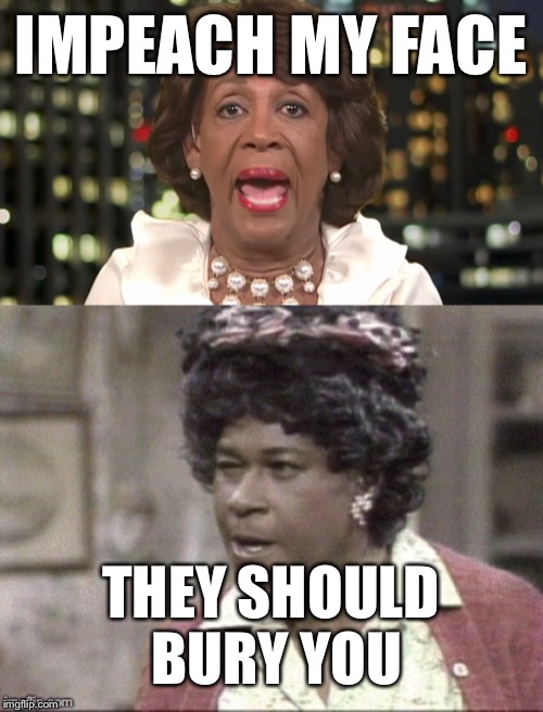 IMPEACH MY FACE; THEY SHOULD BURY YOU | image tagged in aunt esther,mapeine | made w/ Imgflip meme maker