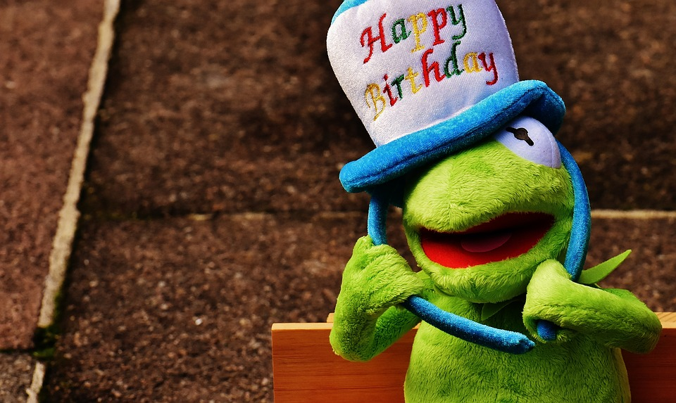 Bday Kermit Blank Meme Template