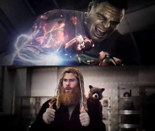 High Quality Hulk Thor thumbs up Blank Meme Template